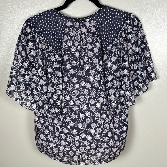 Rebecca Taylor Floral Print Women's Top - Picture 5 of 6